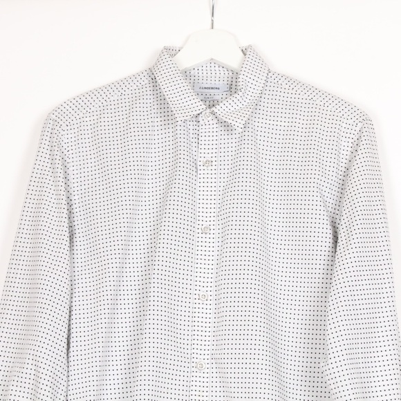 J. Lindeberg Slim Fit Polka Dot Button Down Shirt - Picture 2 of 7
